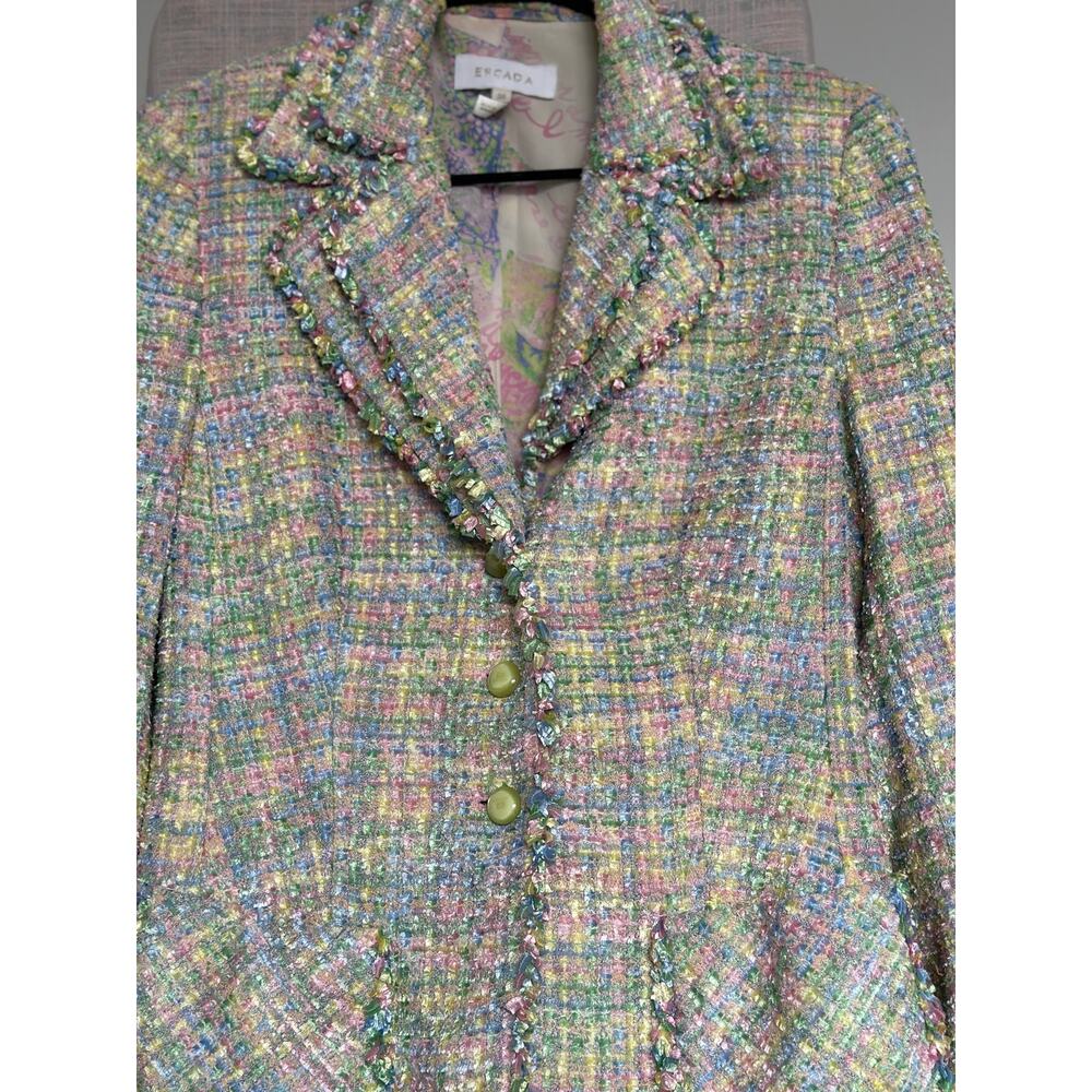 Escada tweed fringed jacket Size 38 / M - Picture 6 of 11